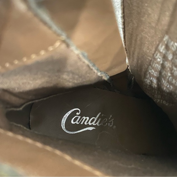 Candies Green Suede Combat Boots 8 - Picture 3 of 6